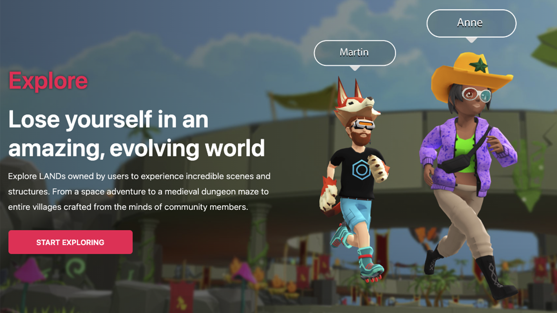 Decentraland metaverse 3D avatars