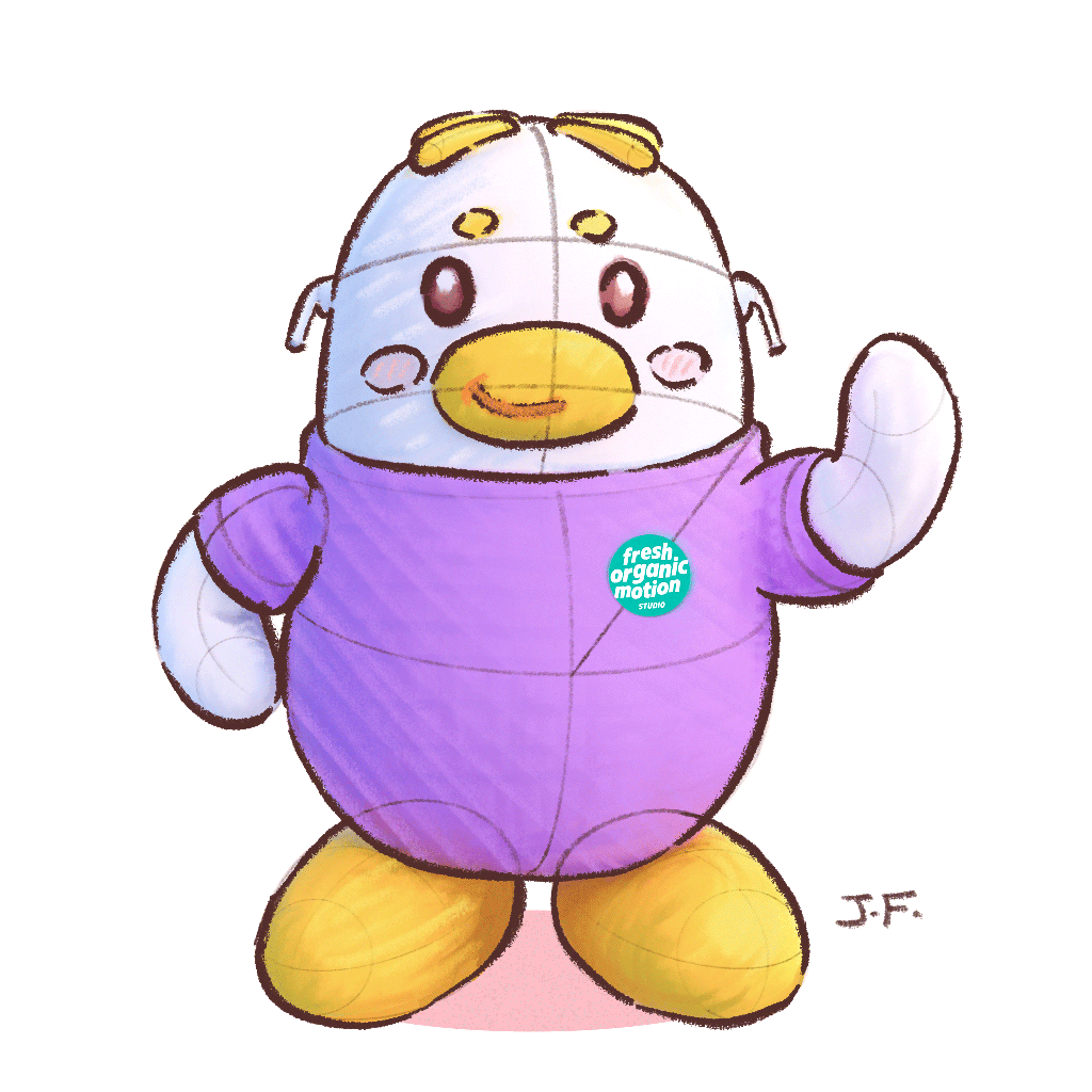 dessin original Mimi la mascotte création du studio FRESH ORGANIC MOTION