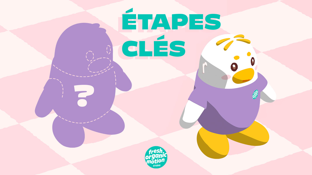 브랜드 캐릭터 미미, 스튜디오 마스코트의 일러스트레이션. 창작 과정의 전후를 보여주어 생각하게 만든다.