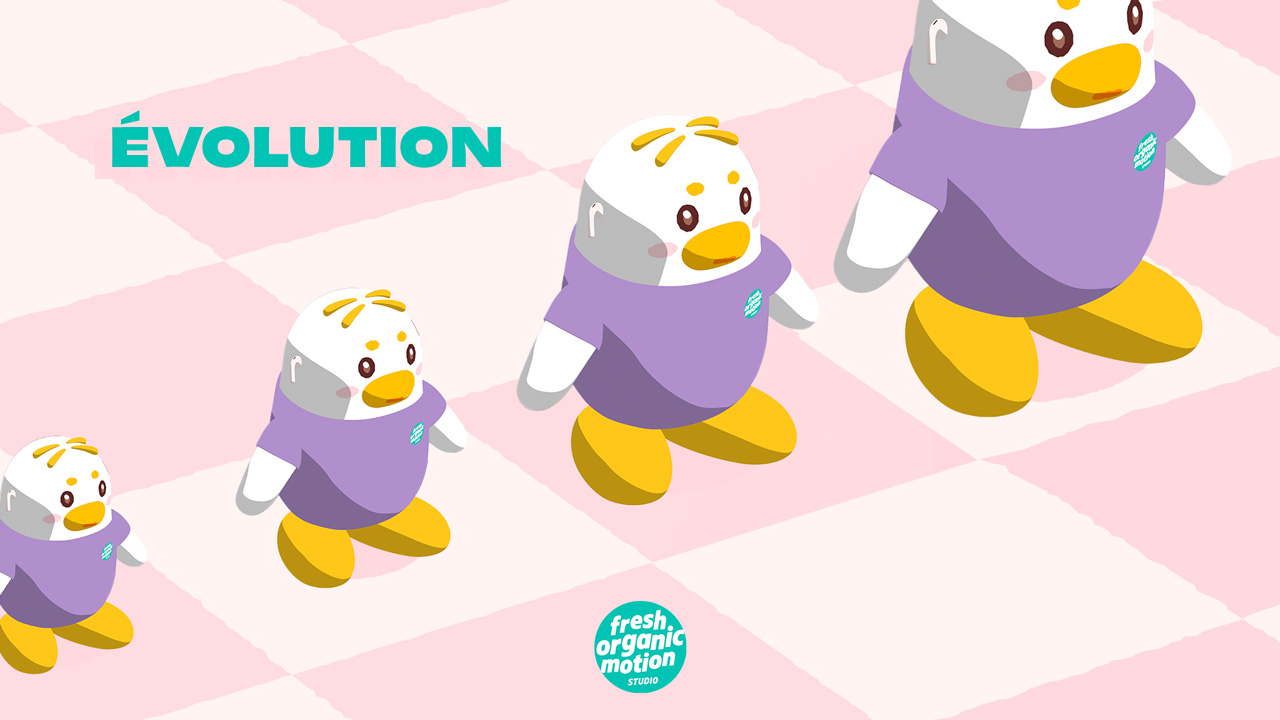 마스코트의 진화 제안, 브랜드 캐릭터의 재미있는 데이터 시각화.