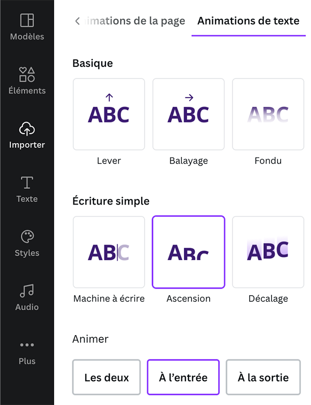 Textanimationen in Canva Video von unserem Studio gemacht 