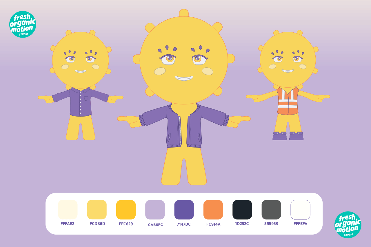 mascotte graphique en T-pose.