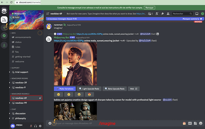 Midjourney è un'intelligenza artificiale che utilizza Discord, una piattaforma di messaggistica online con chat room pubbliche.