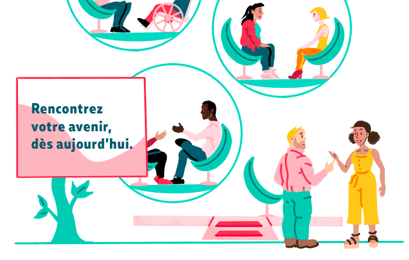 Illustration et présentation en animation en motion design